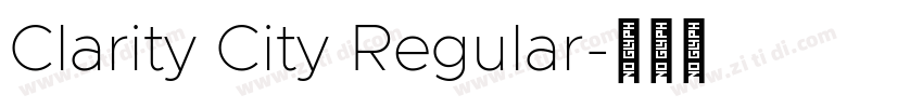 Clarity City Regular字体转换